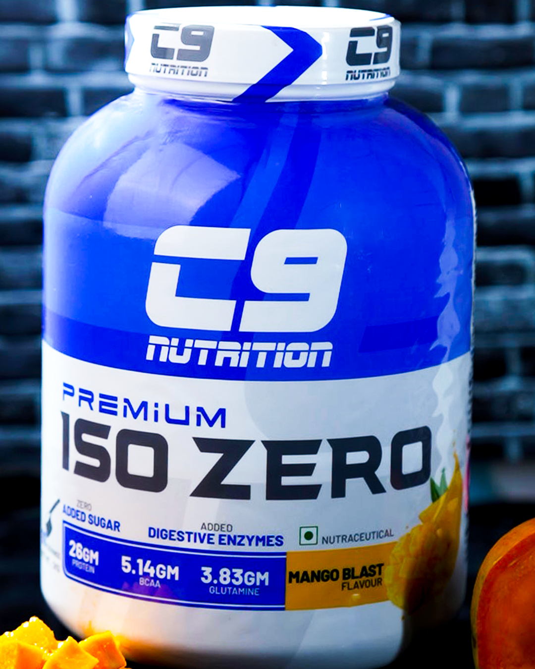 C9 Nutrition ISO ZERO Whey Isolate 26g Protein | Vegetarian | 5.14g BCAA | 3.83g Glutamine | Gluten-Free & Lab Tested